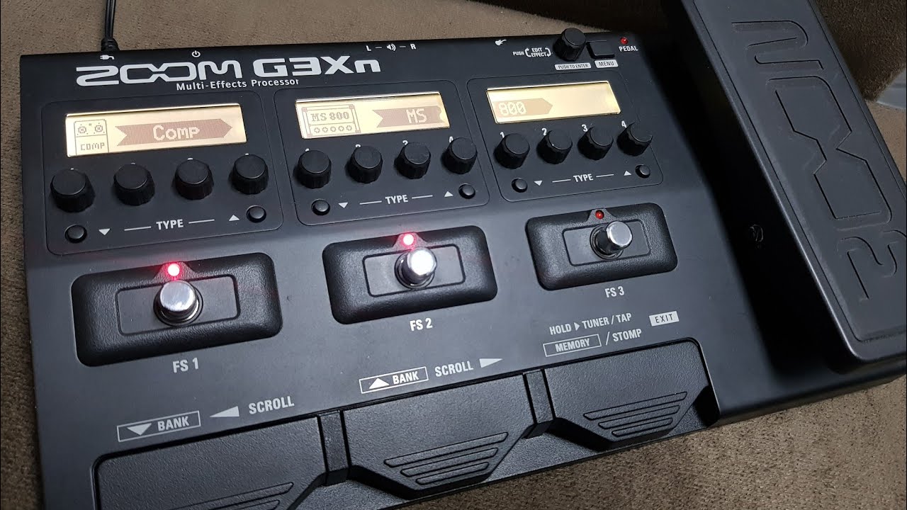 Presets da Zoom G3Xn em linha (Ambiência, Drive, Solo, Worship)