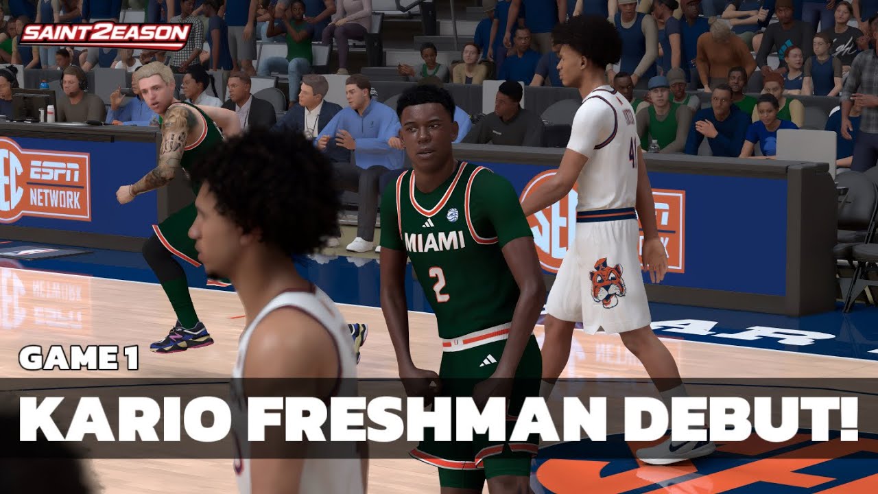 NBA2K: Freshman Kario Saint Debut Vs Auburn!