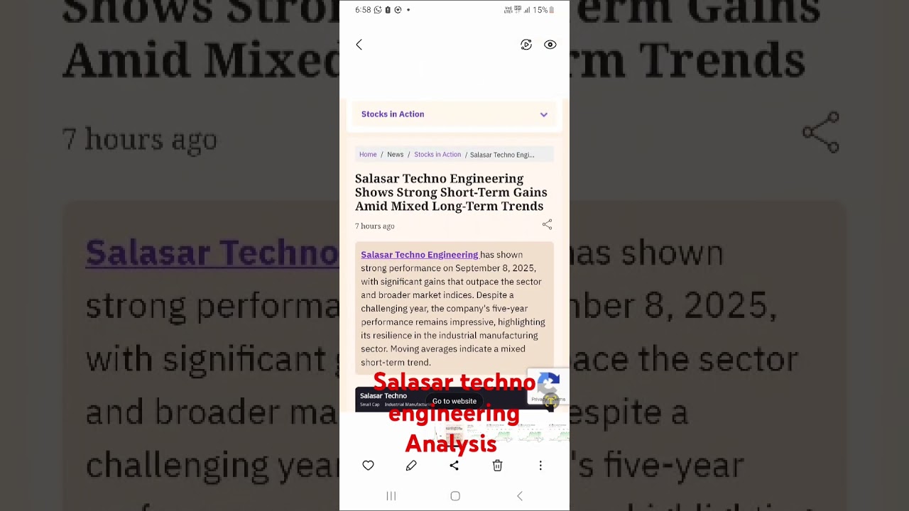 Salasar techno engineering Share latest News SALASAR SHARE LATEST NEWS