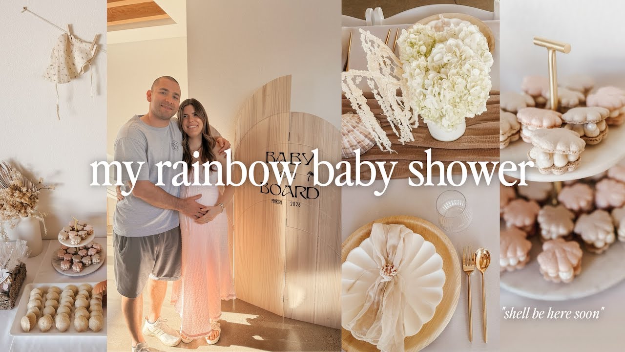 Baby Shower Vlog + My Current Pregnancy Favorites 👼🏼🌸🐚