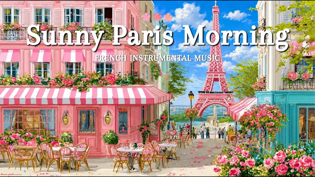 𝐒𝐮𝐧𝐧𝐲 𝐏𝐚𝐫𝐢𝐬 𝐌𝐨𝐫𝐧𝐢𝐧𝐠 ☕ French Cafe Music Playlist | Soft Jazz & Accordion