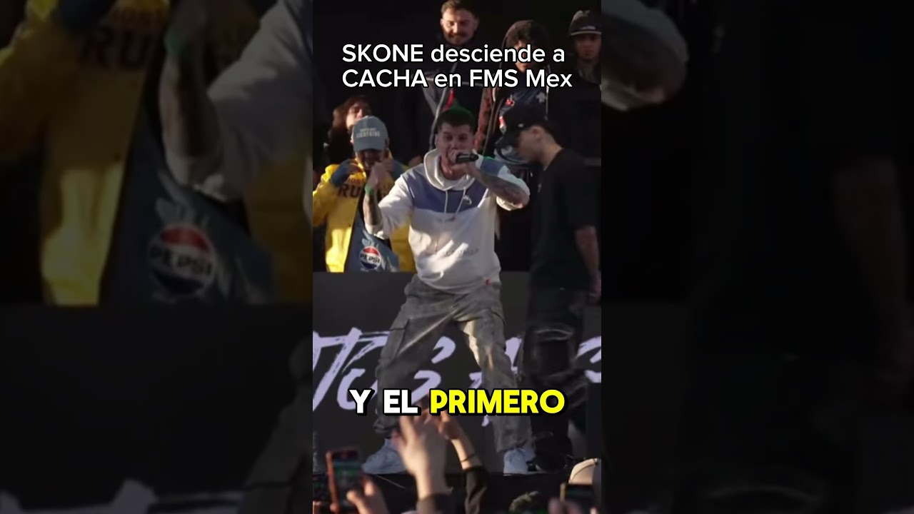 SKONE deciende a CACHA en FMS M&eacute;xico 🇲🇽 #FMS #FMSMexico #Rap #Skone #Cacha