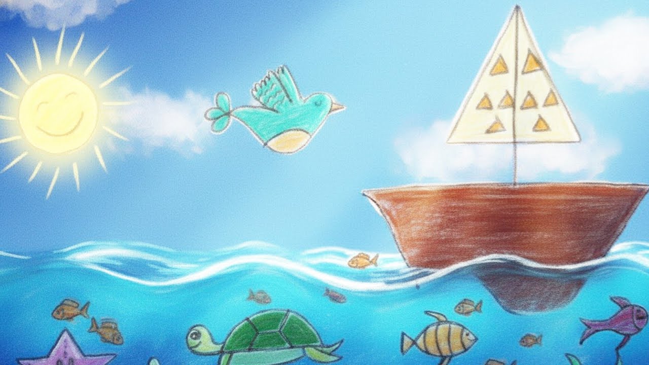 The Triangular Boat and Amazing Creatures#boat 
