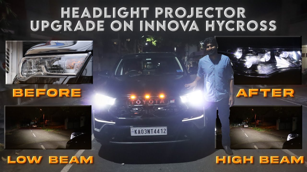 INNOVA HYCROSS Headlight upgrade | Light Issue Solved | Must Watch ✅@rscarpremium_official