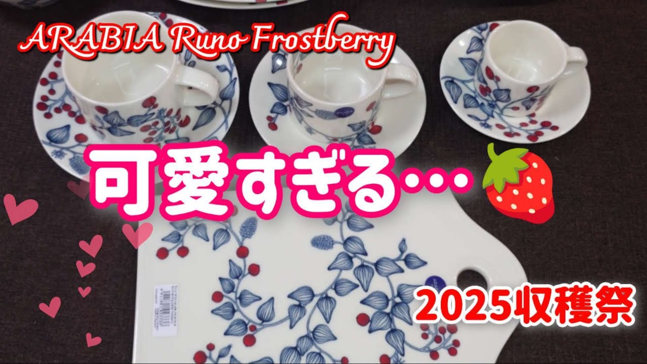 【可愛すぎて即決】アラビアルノ フロストベリー収穫祭2025｜復刻でも全3種コンプリート🍓