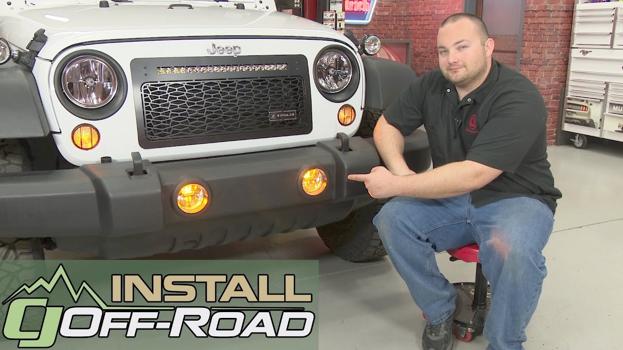 Jeep Wrangler JK KC HiLiTES Fog Light LED Gravity Amber Pair 2010-2018 Installation