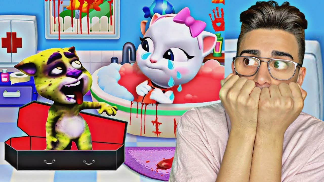Tom STAŁ SIĘ ZOMBIE!  TALKING FRIENDS PŁACZĄ!  NIE GRAJ W TALKING TOM i Friends o 3:00 w NOCY!