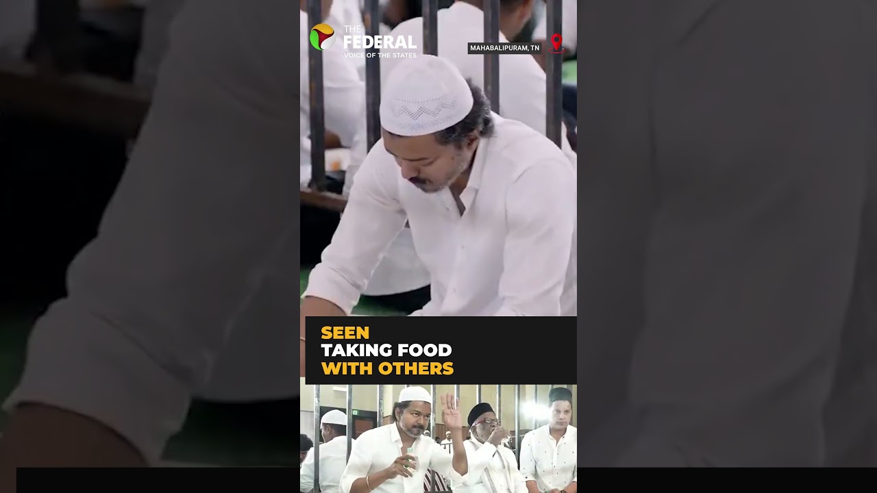 Vijay attends TVK Iftaar event in Mahabalipuram | #shorts