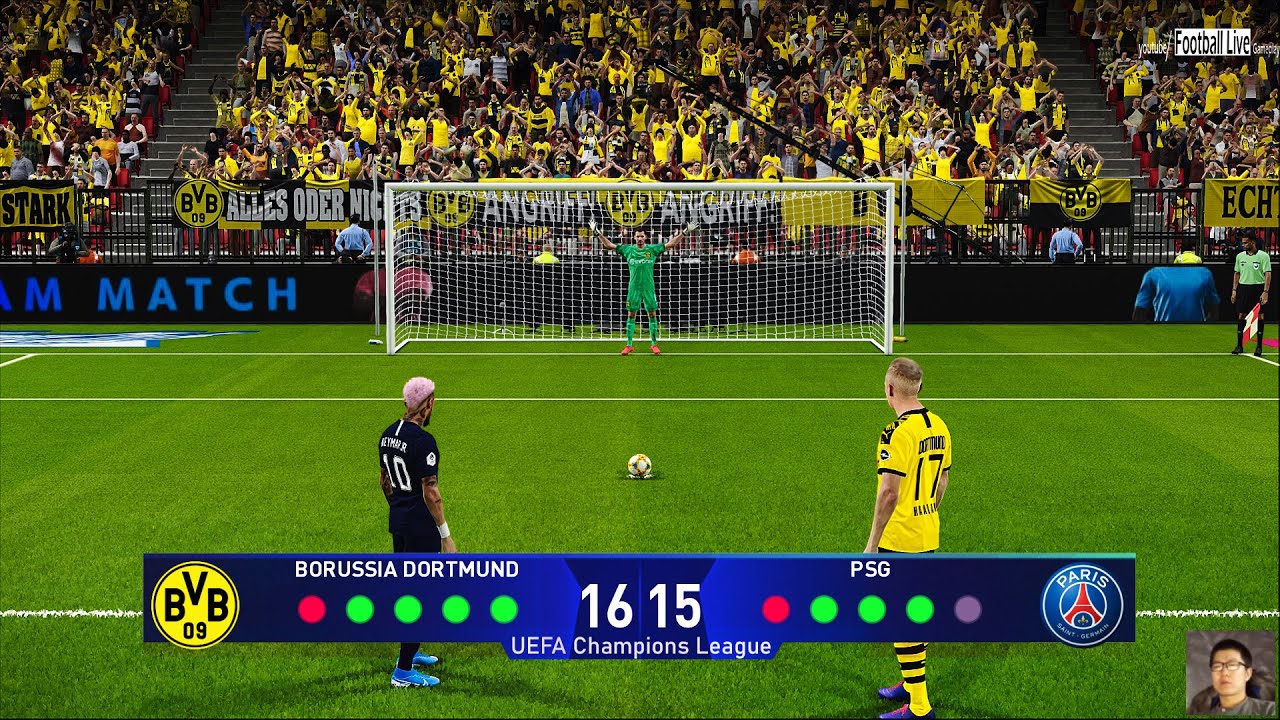 PES 2020 | Borussia Dortmund vs PSG | Penalty Shootout | UEFA Champions League | Neymar vs Haaland
