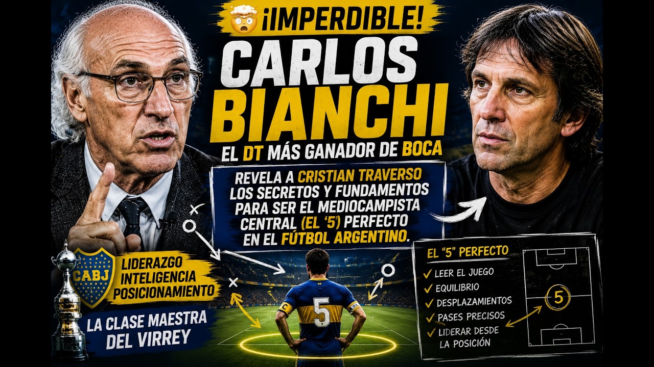 Carlos Bianchi revela a Cristian Traverso secretos y fundamentos para ser el mediocampista perfecto