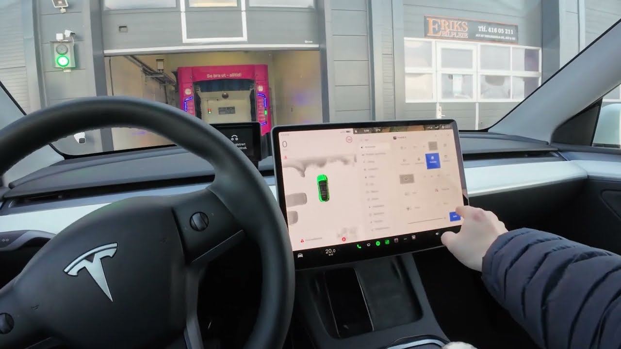 Tesla Bilvask - Trygg bilvask med bilvaskmodus