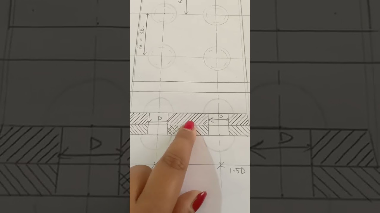 Engineering Drawing - Single Riveted Single Cover Butt Joint