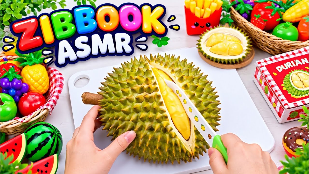 Peaceful ASMR fruit Cutting Time 🦞🥥🥑🍔🍊🍑🥝🍉