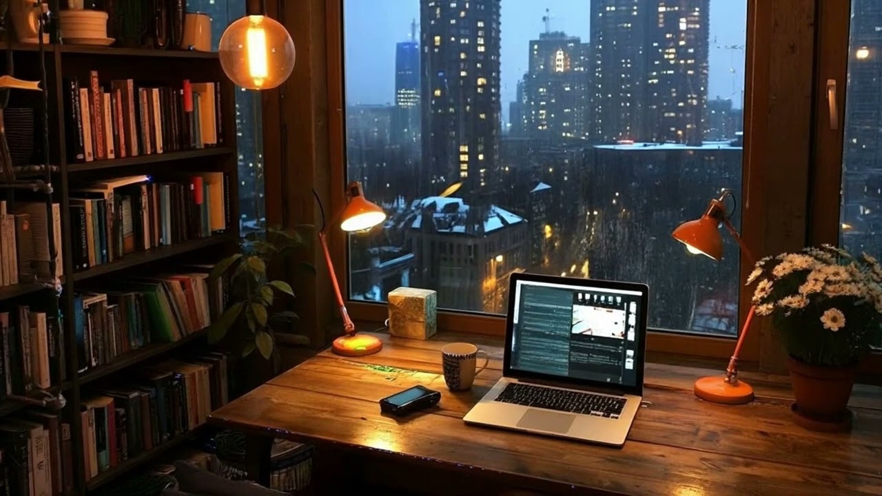 Sleep and Relax Music with Soft Harmonica Dream Guitar  & Raining Nature Sounds.