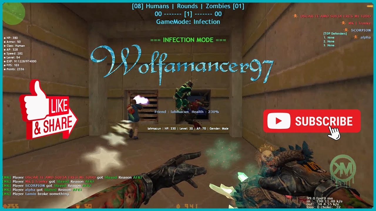 Counter Strike: Zombie Escape - Matrix Keepers server (ze_blackmesa_v6 map) by Wolfamancer97