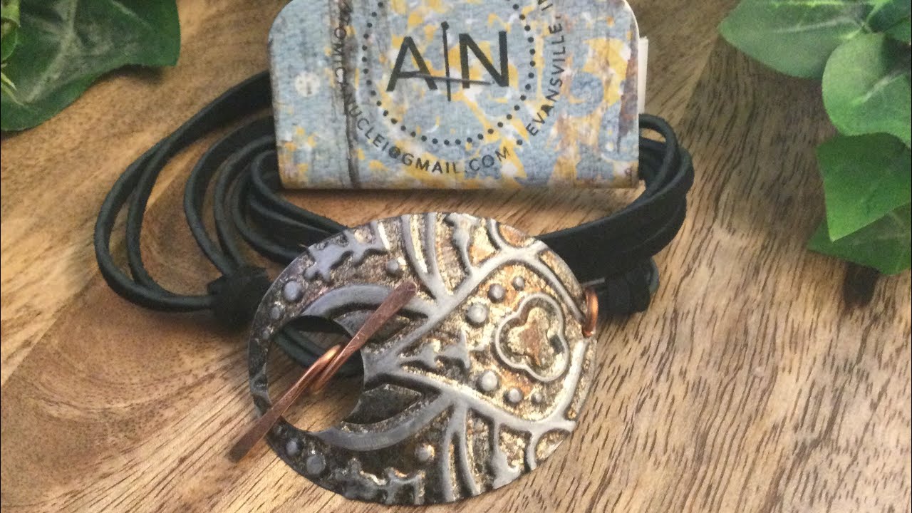 Tin Jewelry Making - Embossed & Patina 2