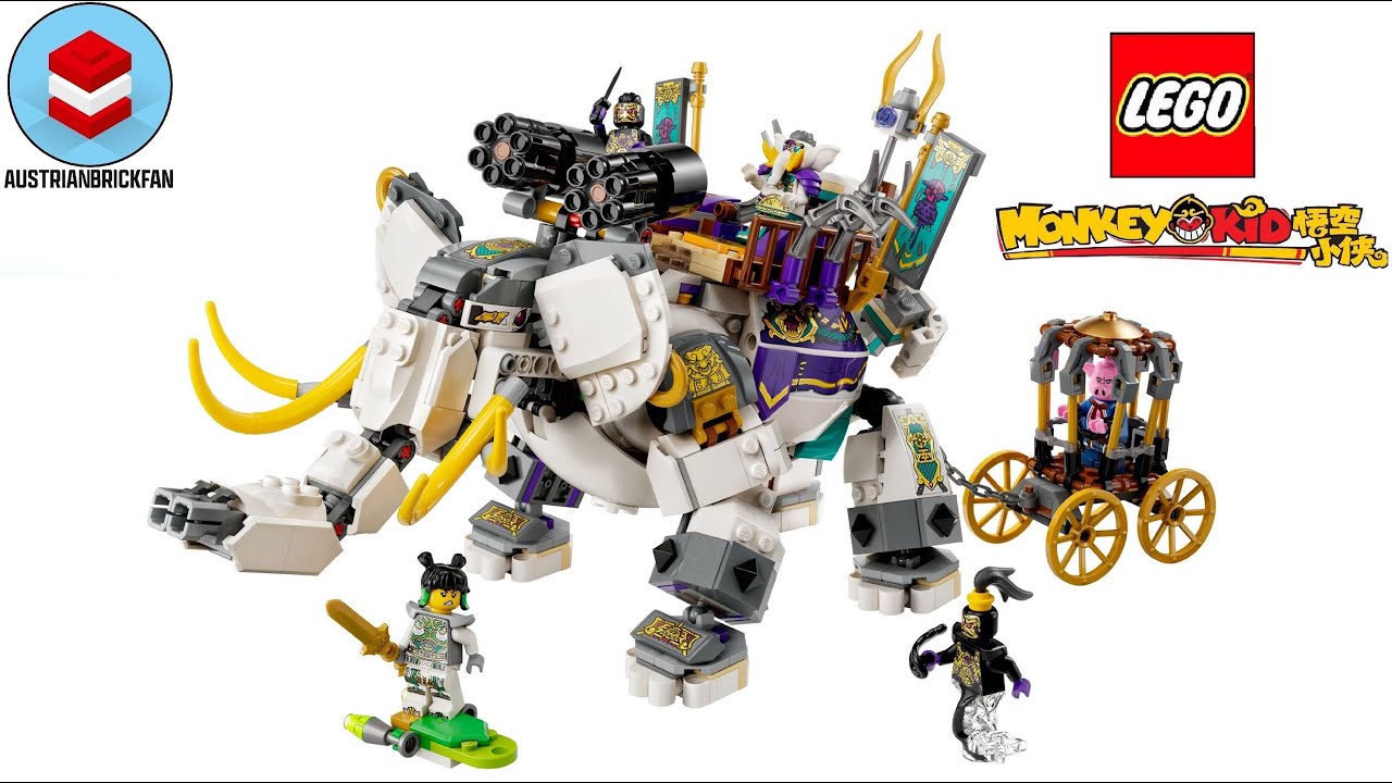 LEGO Monkie Kid 80043 Yellow Tusk Elephant - LEGO Speed Build Review