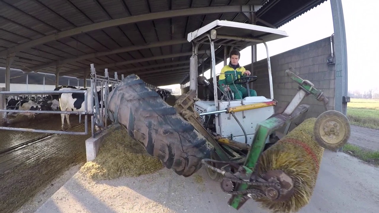 Feed pusher (farm's invention)
