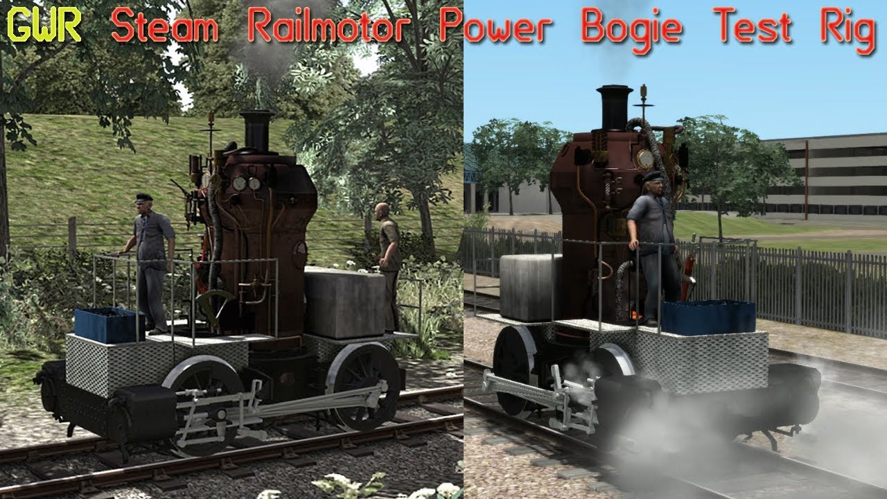 GWR Steam Railmotor Power Bogie Test Rig TS2014 Gameplay HD
