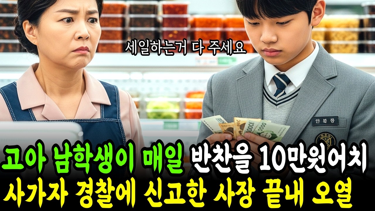 고등학생 고아가 매일 10만원어치 반찬을 사가는 이유
