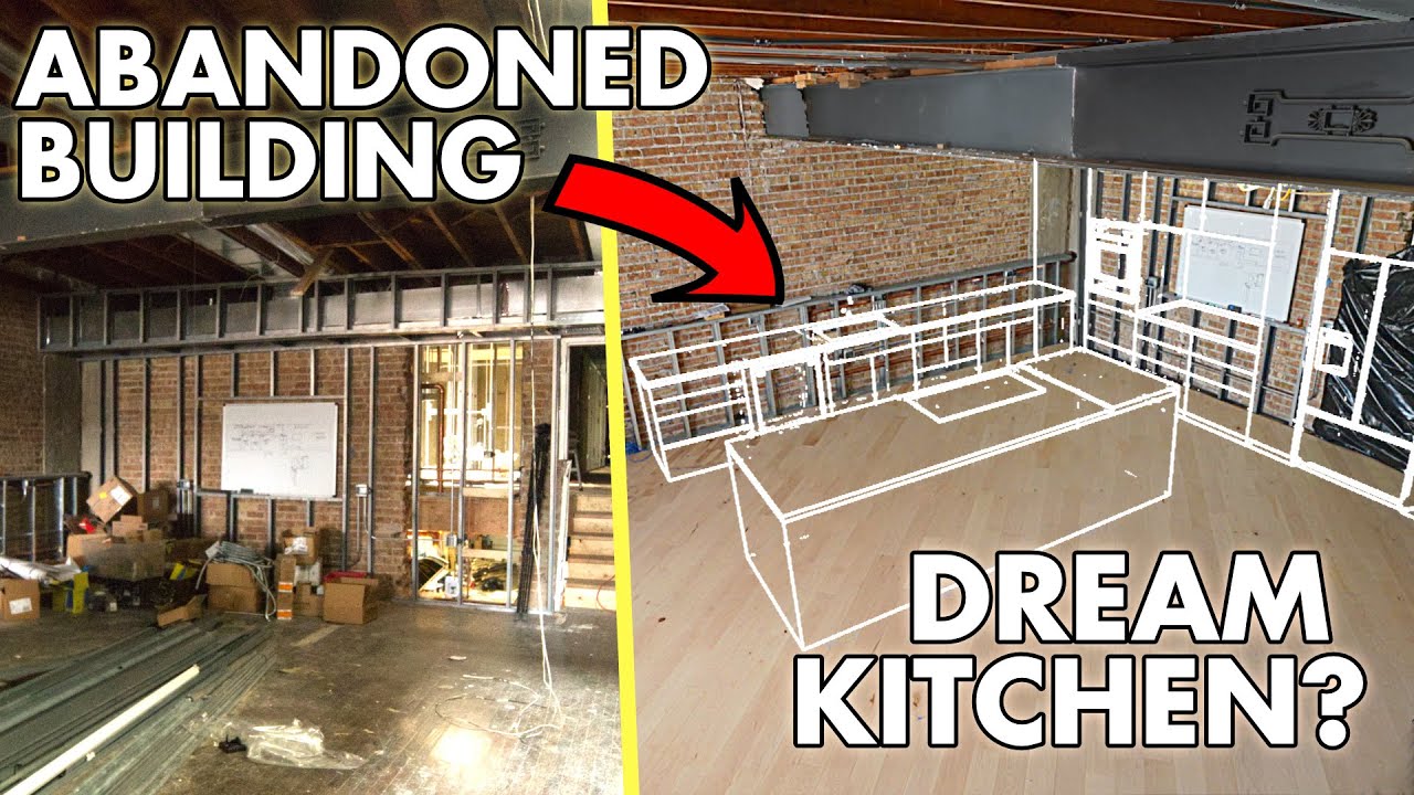 ep. 25 Abandoned Building Renovation - KITCHEN RENOVATION BEGINS...
