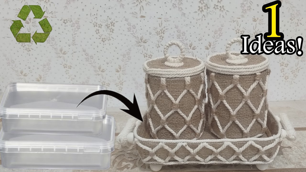 This recycled idea went viral! I can’t believe I made such a stylish tray from a plastic container!😍