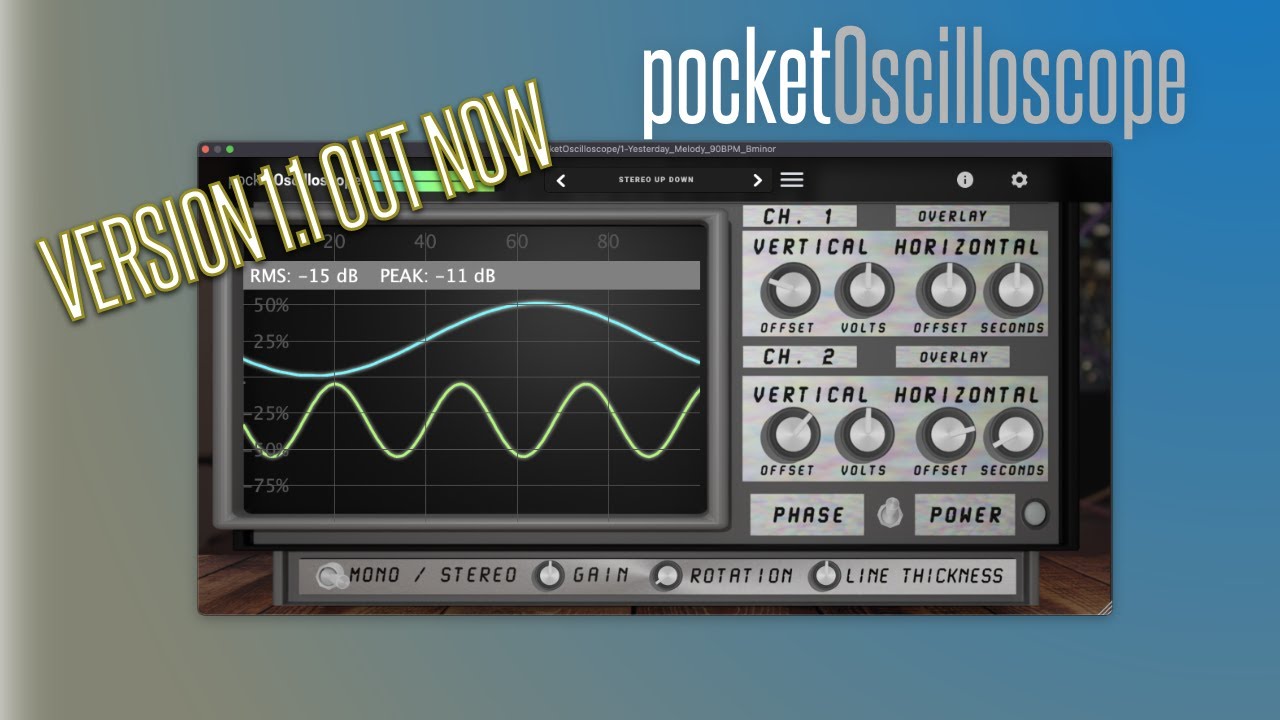 pocketOscilloscope v1.1 - AUv3, VST3, & AU Plug-in for Mac/PC & iOS