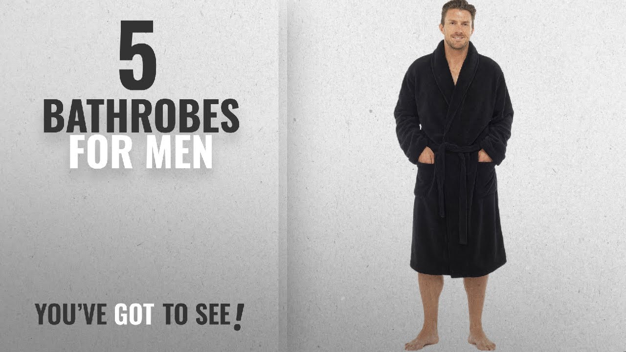 Top 10 Bathrobes For Men [2018]: Mens Luxury Soft Coral Fleece Dressing Gown