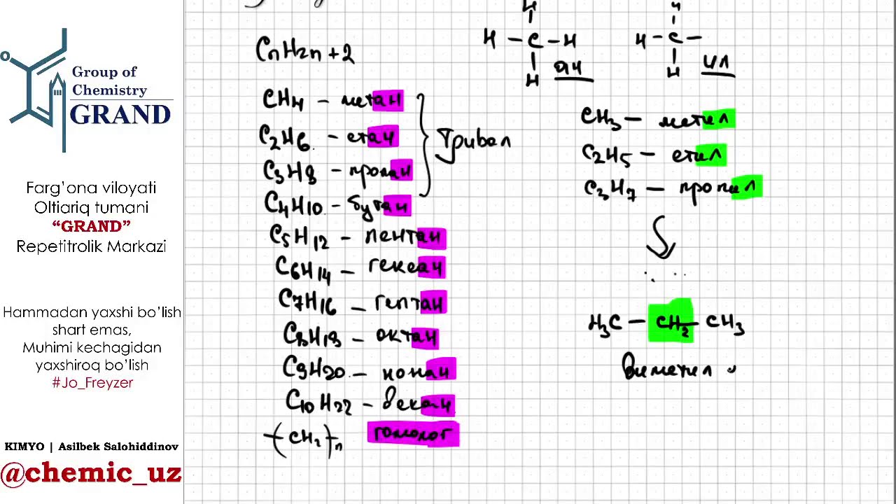Alkanlar (1-qism)