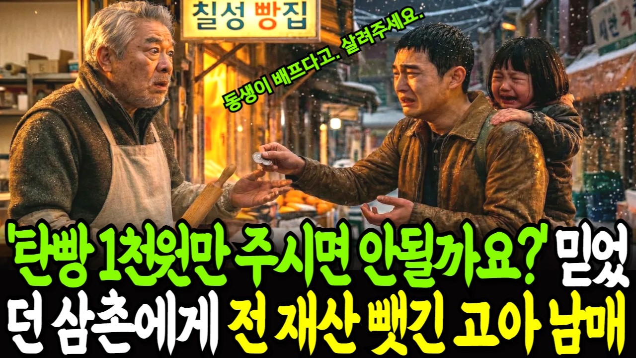 전재산 뺏기고 한겨울에 쫒겨난 불쌍한 고아남매 시장통 빵 한조각이 남매의 인생을 송두리채 바꿔 놓는데..  | 노후사연 | 감동사연 | 오디오북 | 사연라디오 |