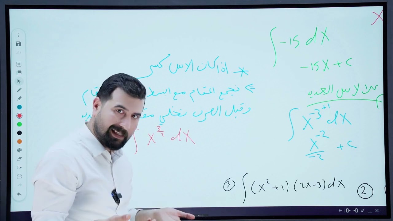 التكامل محاضرة الاولى / الفصل الثالث / رياضيات الفنون التطبيقية/ الاستاذ علي المندلاوي