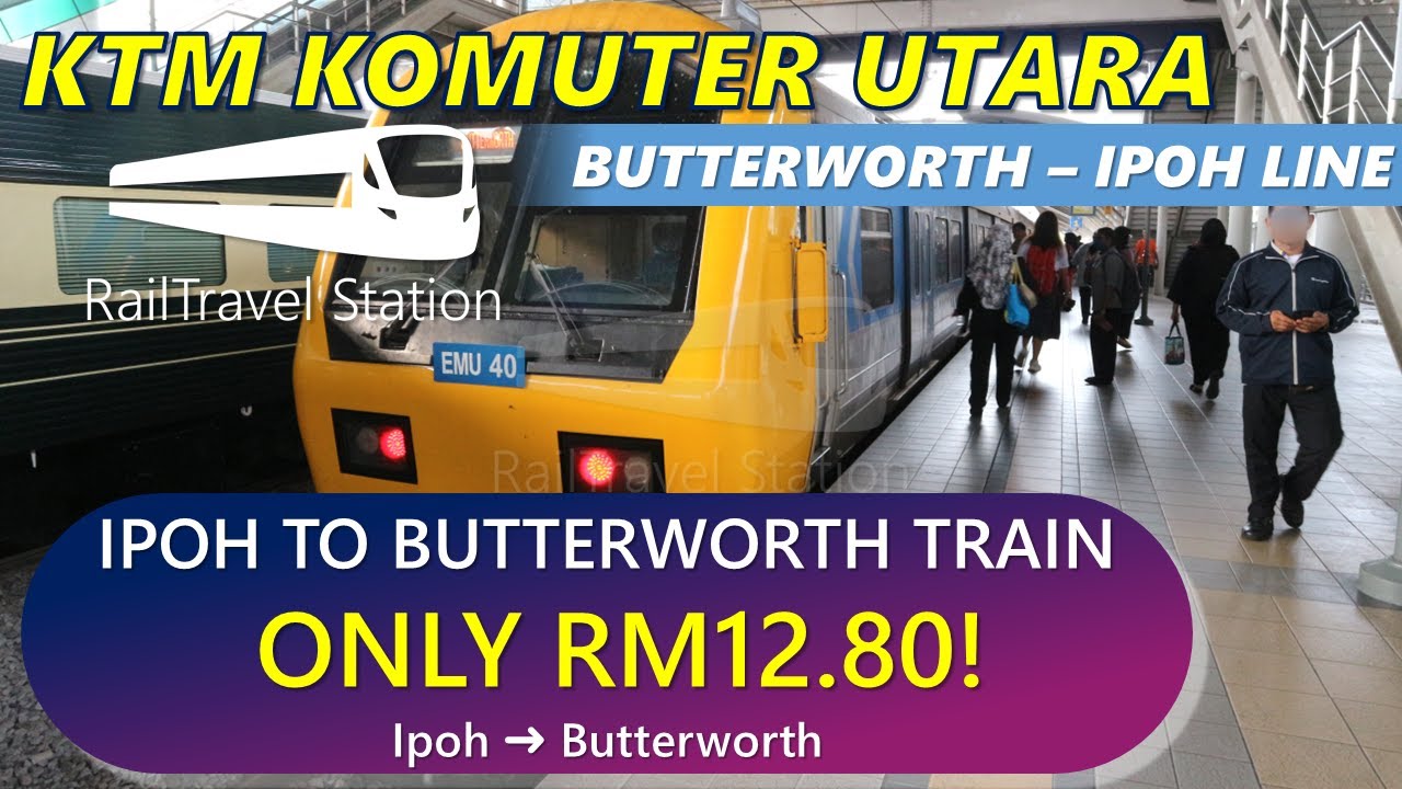 IPOH TO BUTTERWORTH PENANG KOMUTER TRAIN ONLY RM12.80! 🇲🇾🚆 KTM Komuter Utara 2918up Ipoh→Butterworth
