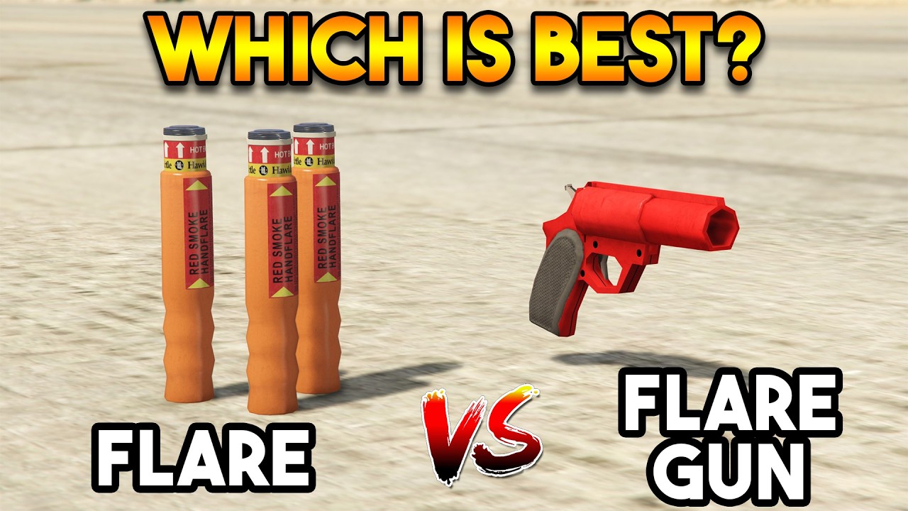 GTA 5 ONLINE : FLARE VS FLARE GUN (WHICH IS BEST?)