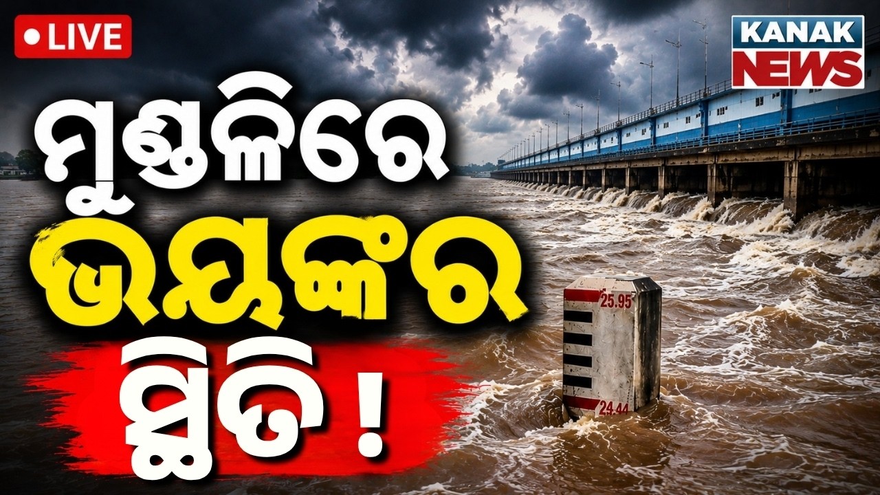 🔴LIVE ମୁଣ୍ଡଳିରେ ମାଡ଼ି ଆସିଲା ପାଣି Mahanadi Flood Alert | Flood News | Flood Alert In Odisha | Mundali