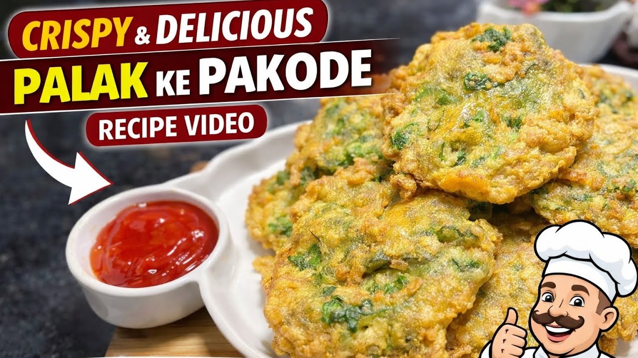 “Palak ke Pakode Recipe | Crispy Spinach Pakora”