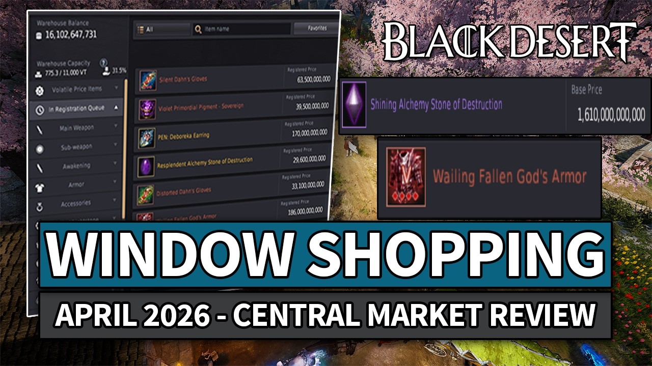 Central Market Review - Profit & Tips | April 2026 Window Shopping | Black Desert