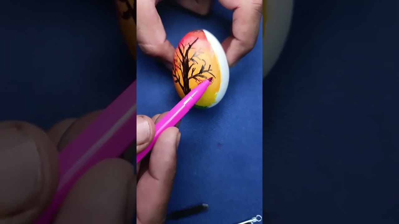 Satisfying Raw Egg Peeling & Name Writing Art | Relax and ASMR