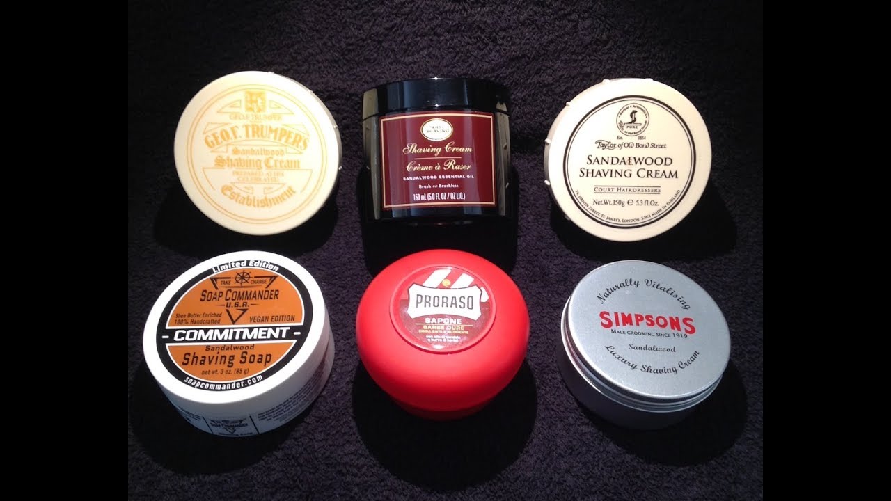 Six Sandalwood Shaving Soaps