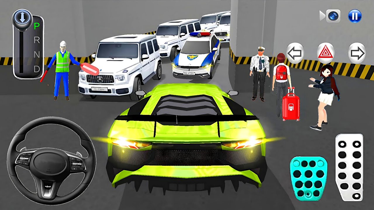 New Green Lamborghini Car Stuck in Parking Garage - 3D Driving Class 2025 - Android iOS Gameplay🎮