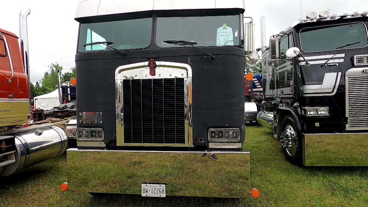 1988 Black Kenworth K100 Cabover At The 2025 Clifford Truck Show