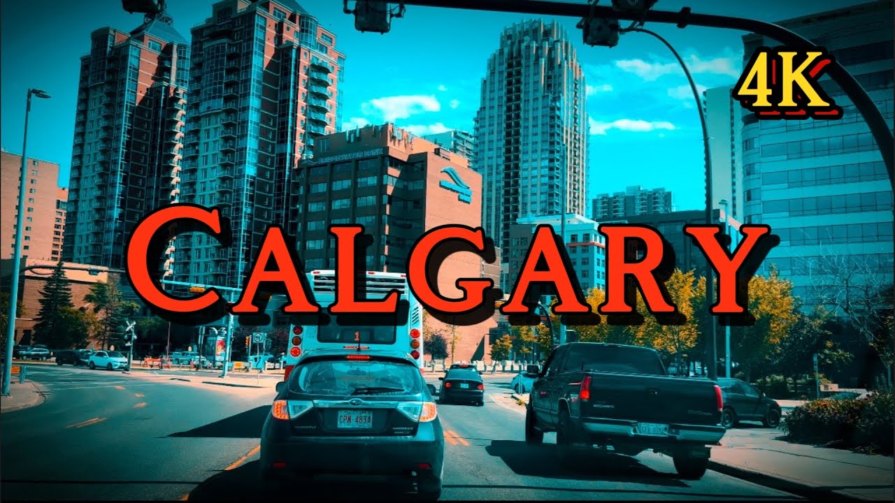 Calgary 4K Hot Summer Days Driving Jazz Music #calgary #alberta #canada #calgarysummer #jazzmusic