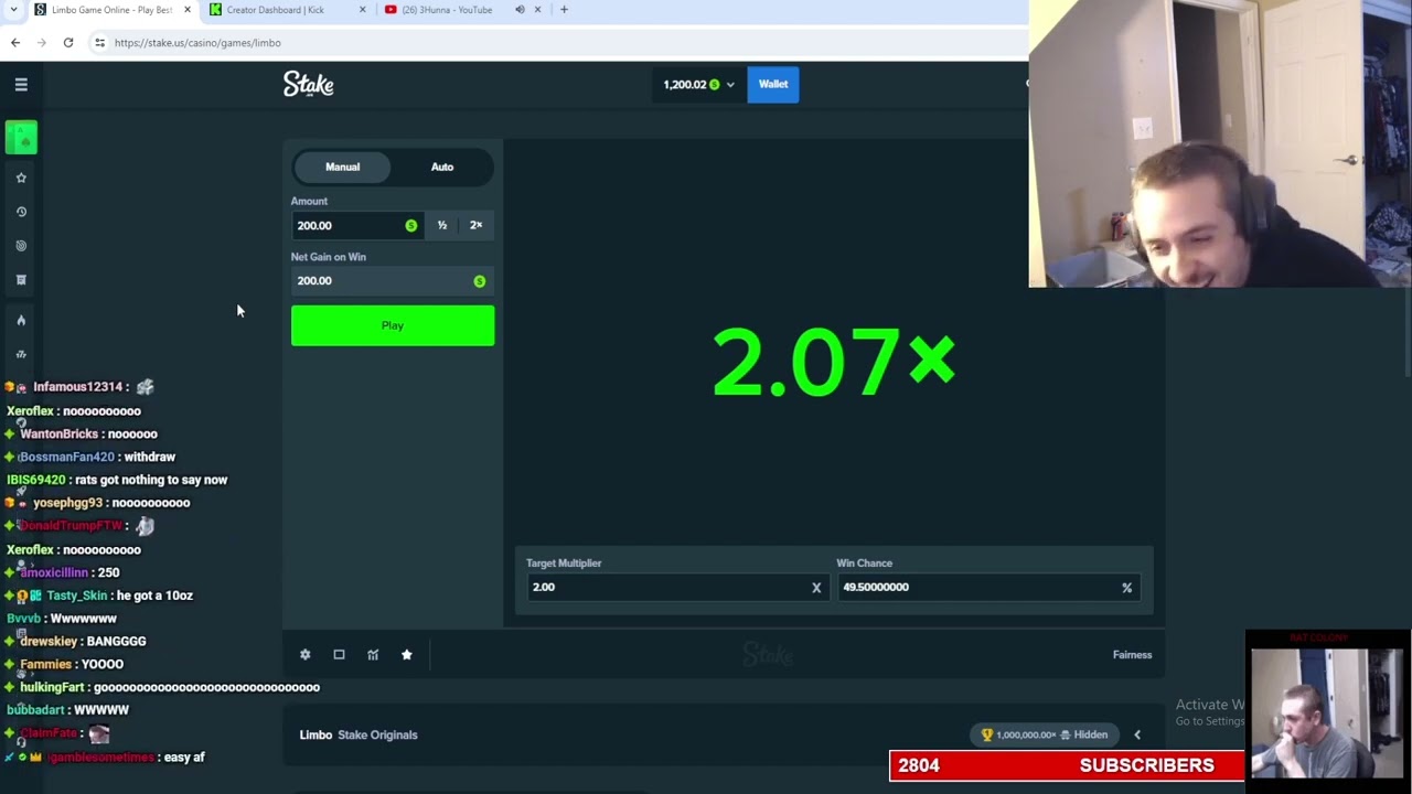 Coked out Jack wins and loses $3000 in minutes on limbo