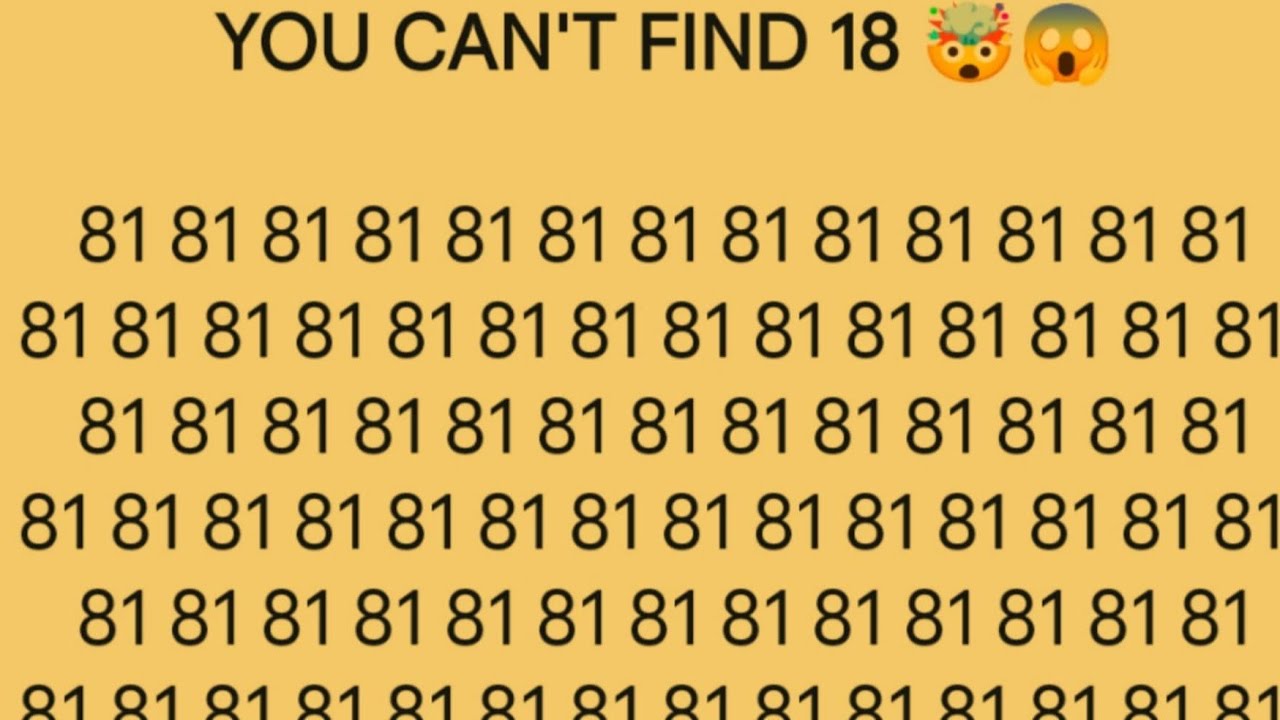 mind chex is live! can you find the hidden number 18, can you find it in 30 second