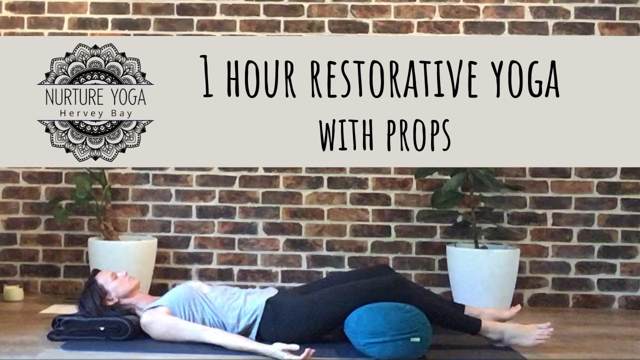1hour restorative yoga with bolster