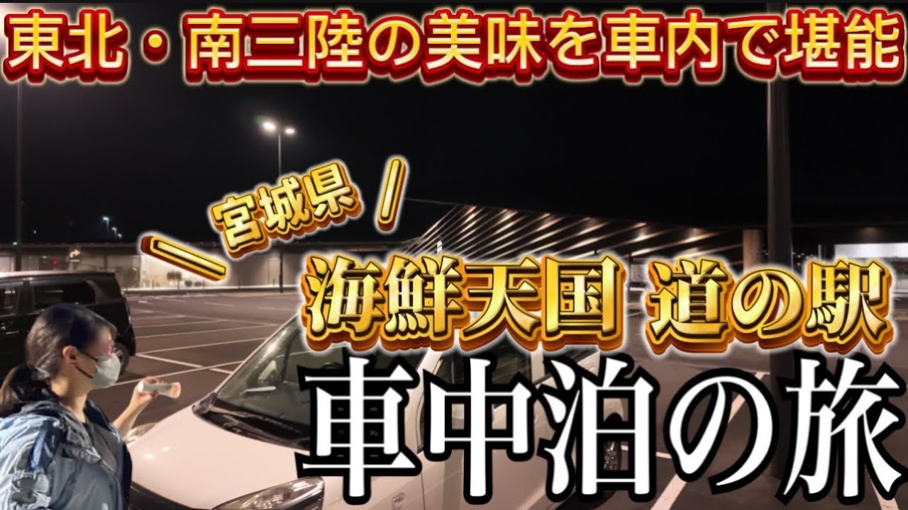 【車中泊で41歳女ひとり旅】宮城県で海鮮満喫出来る道の駅【新作EcoFlow DELTA 3 1000 Air】を使って神コスパ暖房車中泊の旅in道の駅南三陸〜道の駅三滝堂