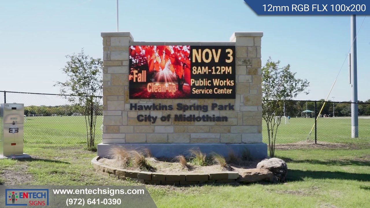 City of Midlothian Hawkins - Digital LED Sign - 12MM RGB LED Marquee!