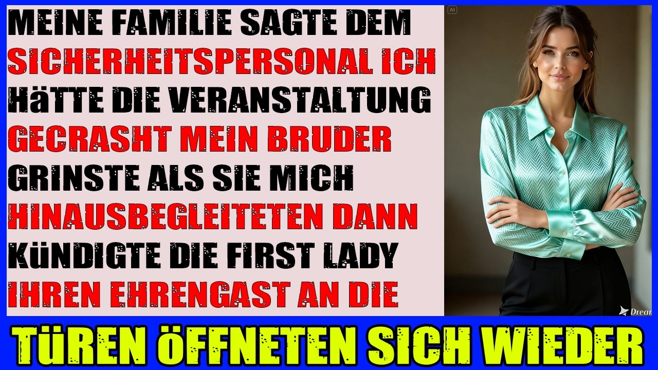 Bei der Charity Gala wurde ich entfernt  bis die First Lady meinen Namen rief