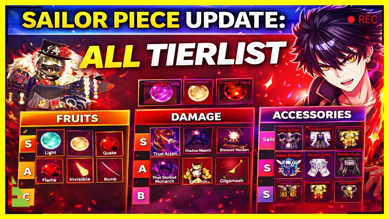 Sailor Piece The COMPLETE TIER LIST Guide: Best Builds, Runes, Swords & Races! Roblox