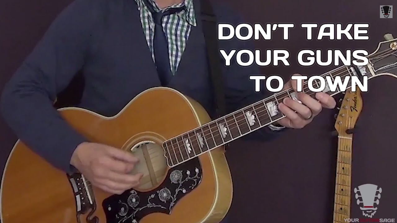 «Don't Take Your Guns To Town» Джонни Кэша — урок игры на гитаре