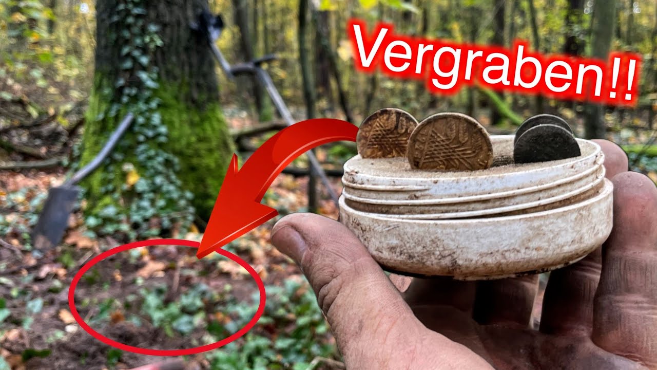 Was ist hier passiert?! Alte Münzen vergraben an einem Baum!! Schatzsuche - Metalldetektor - Sondeln
